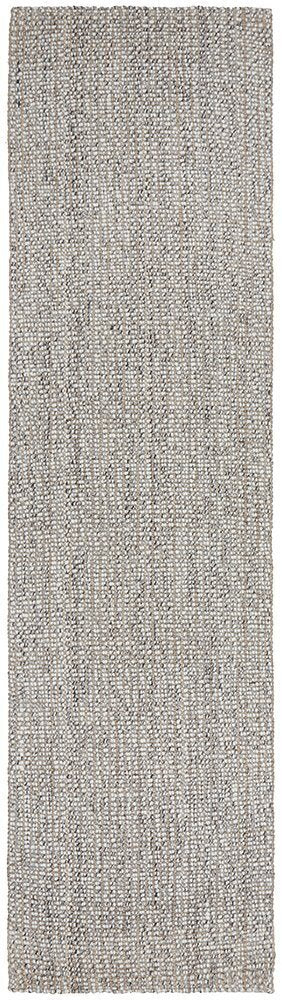 Arabella Grey Handmade Wool-Jute Blend Runner