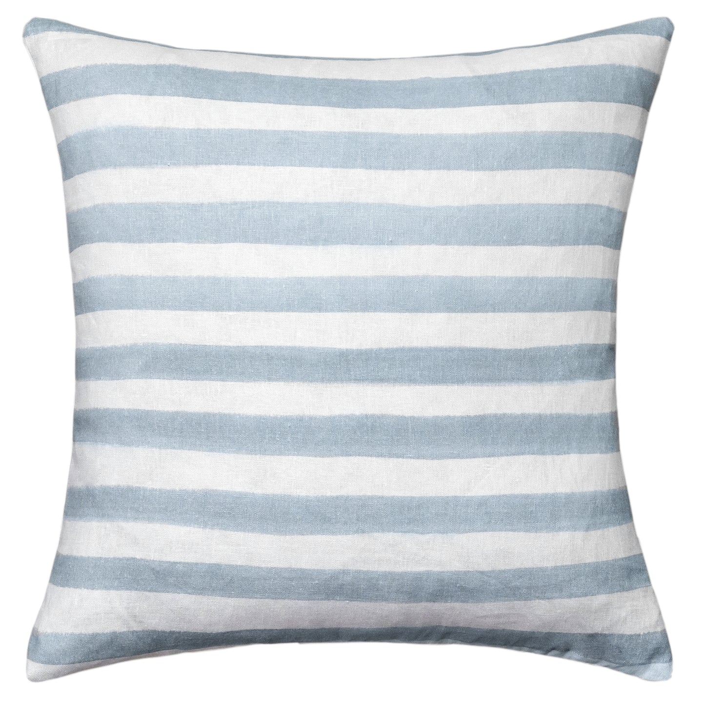 Rumi Striped Blue Linen Cushion - 50X50cm