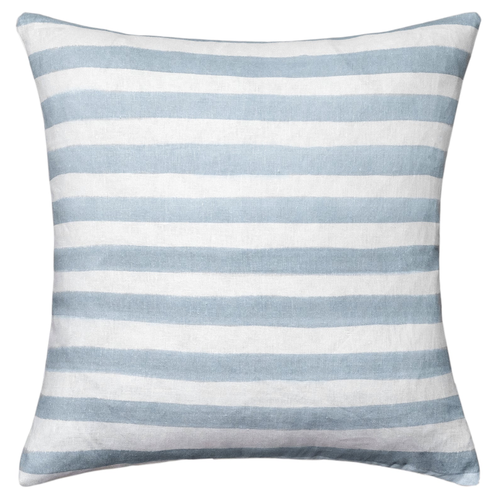 Rumi Striped Blue Linen Cushion - 50X50cm