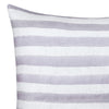 The Urban Road Rumi Striped Lilac Linen Cushion (50x50cm) features soft lilac and white stripes, a smooth linen texture, and a minimalist design—perfect for bringing understated elegance to your home decor.