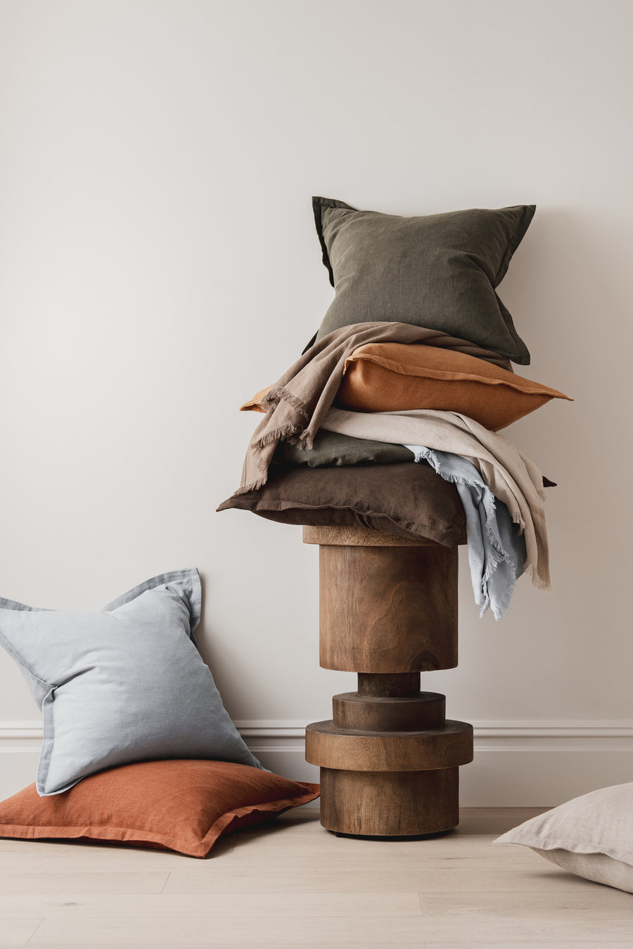 Blair Brown Linen Cushion - 50x50cm | Lifestyle