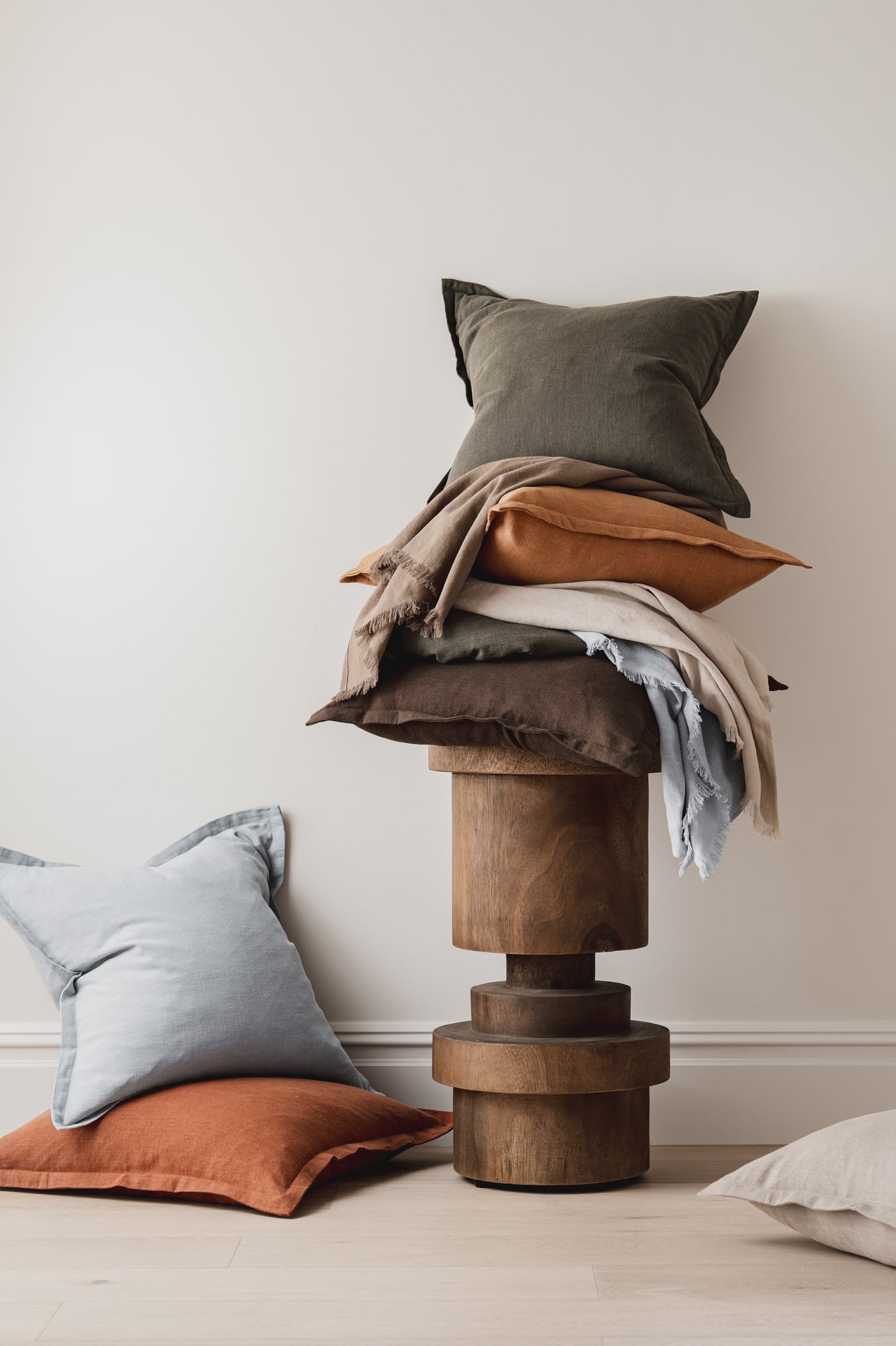 Blair Clay Linen Cushion - 50x50cm | Lifestyle