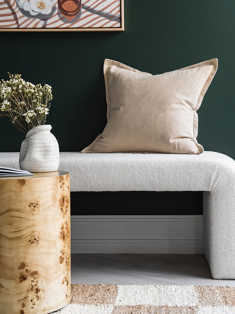 Blair Beige Linen Cushion - 50x50cm | Lifestyle