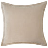 The Blair Beige Linen Cushion by Urban Road (50x50cm) features plain, smooth fabric and a subtle border—perfect for enhancing any space. Shown against a white background.
