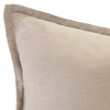 The Blair Beige Linen Cushion by Urban Road (50x50cm) features plain, smooth fabric and a subtle border—perfect for enhancing any space. Shown against a white background.