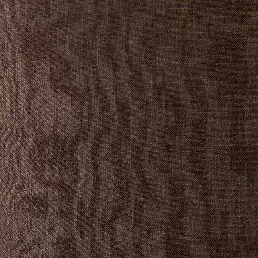 The Blair Chocolate Linen Cushion by Urban Road (50x50cm) features a simple design with a subtle border seam, adding tactile comfort and style to any space. Shown here in brown linen against a white background.