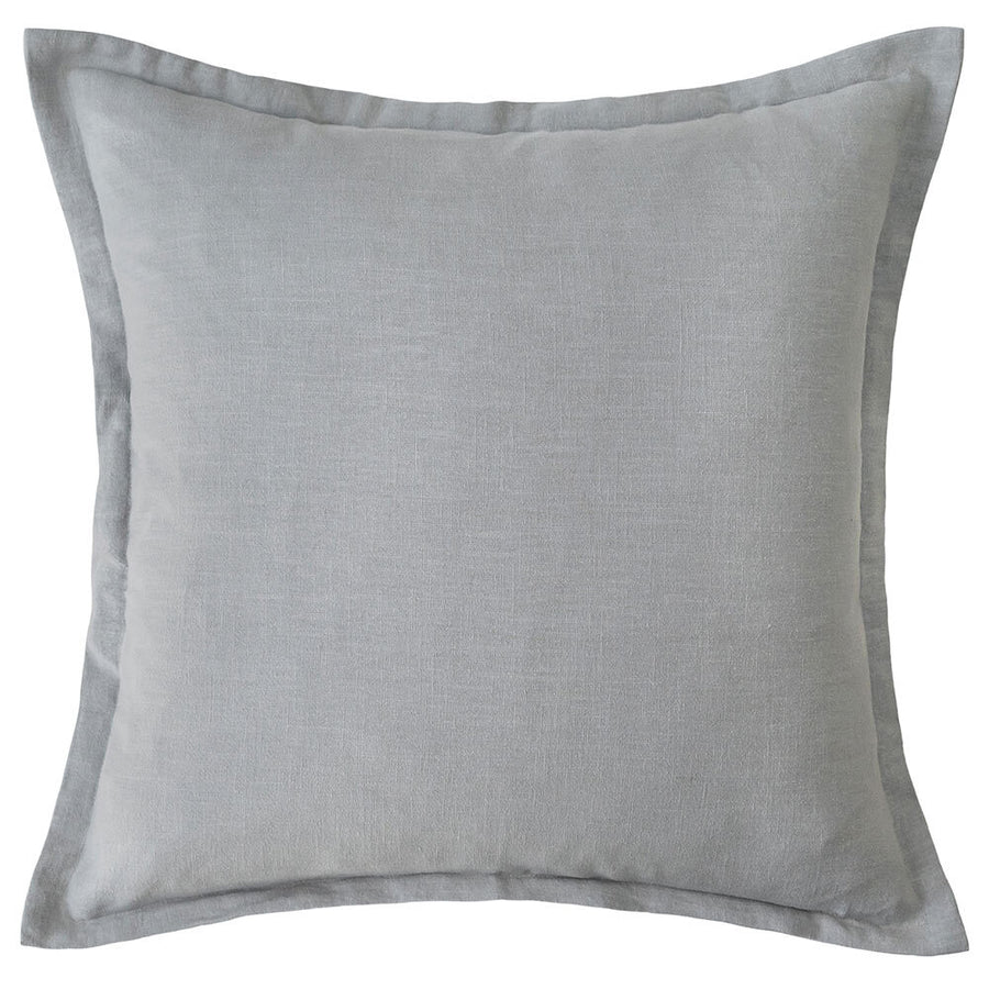 The Blair Sky Blue Linen Cushion by Urban Road (50x50cm) features a simple, solid sky blue design with gently raised edges—ideal for adding understated elegance to your decor.