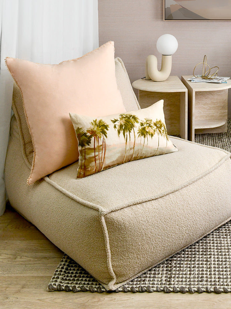 Isle of Paradise Lumbar Linen Cushion - 50x30cm