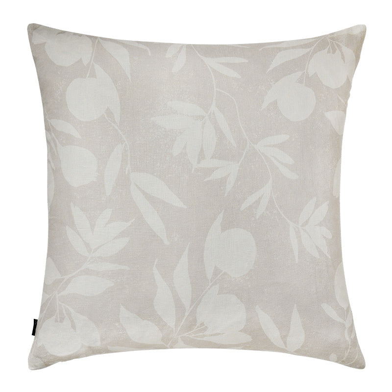 Fallen Flowers Beige Linen Cushion- 60x60cm