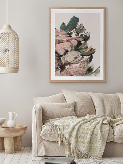 Blush Bloom Framed Art Print | Lifestyle