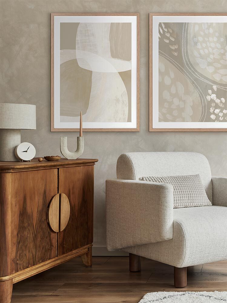 Ovals II Framed Art Print | Lifestyle