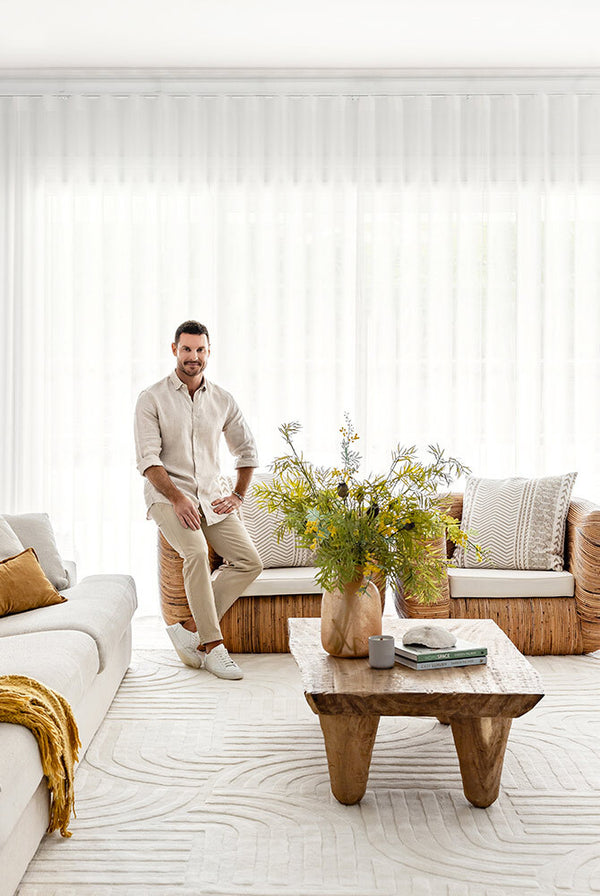 Darren Palmer Zen White Rug | Lifestyle
