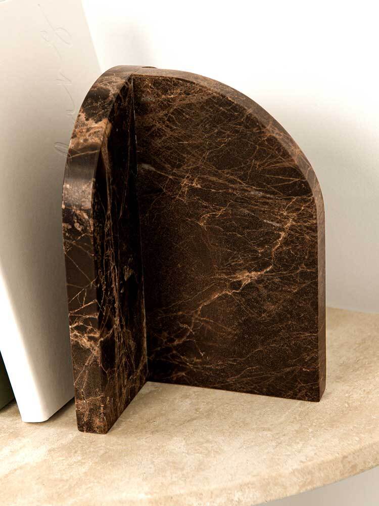 Aurelia Bookends in Marble - Dark Emperador