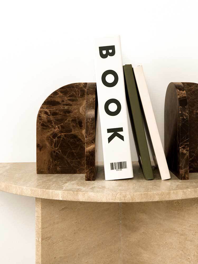 Aurelia Bookends in Marble - Dark Emperador