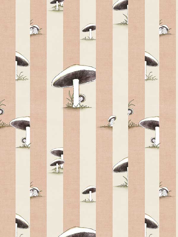 Toadstool Peakaboo Light Wallpaper