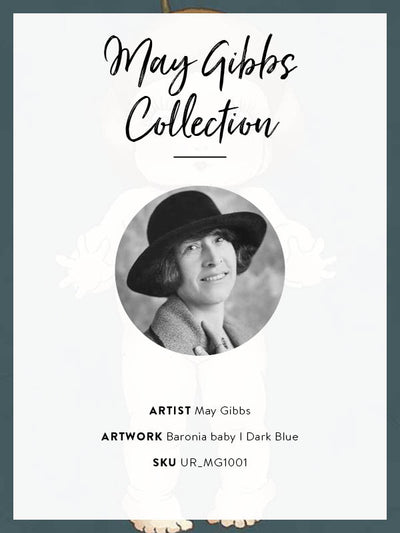 Boronia Baby I Dark Blue Unframed Art Print