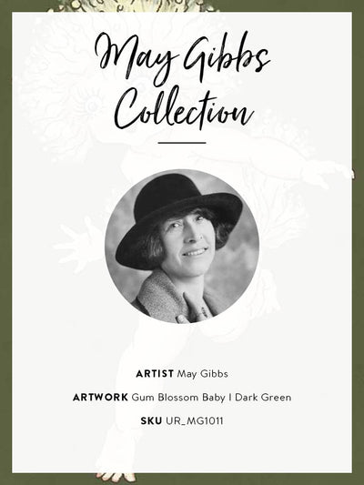 Gum Blossom Baby I Dark Green Unframed Art Print