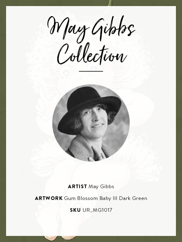 Gum Blossom Baby III Dark Green Unframed Art Print