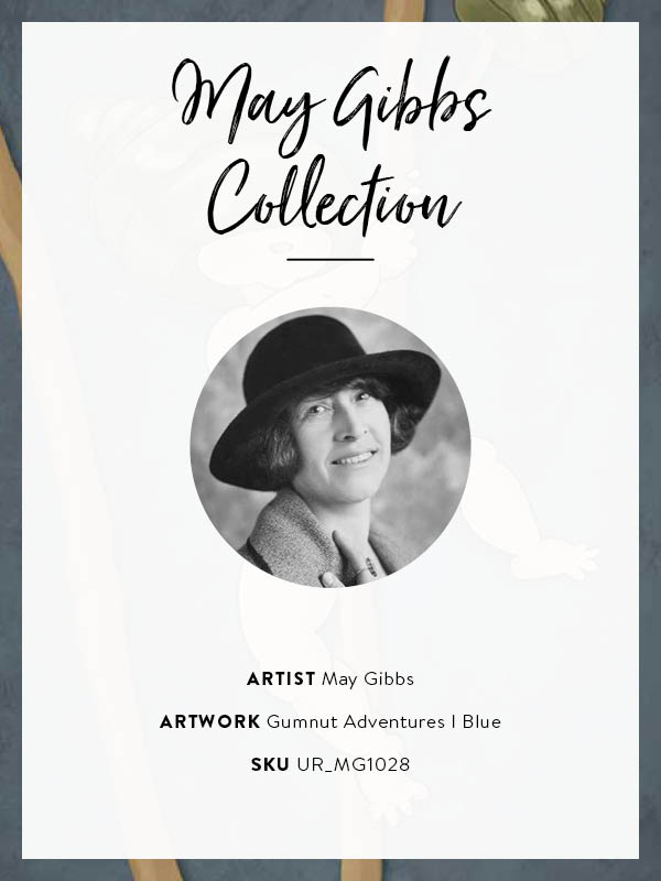 Gumnut Adventures I Blue Unframed Art Print