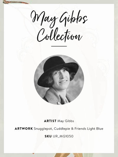 Snugglepot, Cuddlepie & Friends Light Blue Unframed Art Print