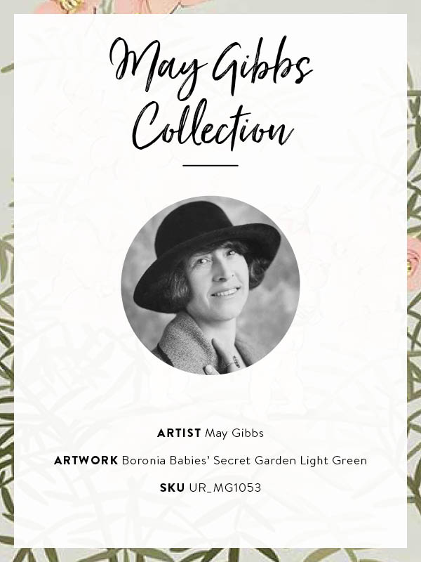 Boronia Babies’ Secret Garden Light Green Unframed Art Print