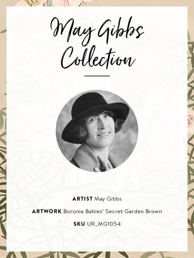 Boronia Babies’ Secret Garden Brown Unframed Art Print