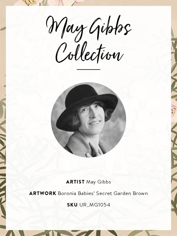 Boronia Babies’ Secret Garden Brown Unframed Art Print