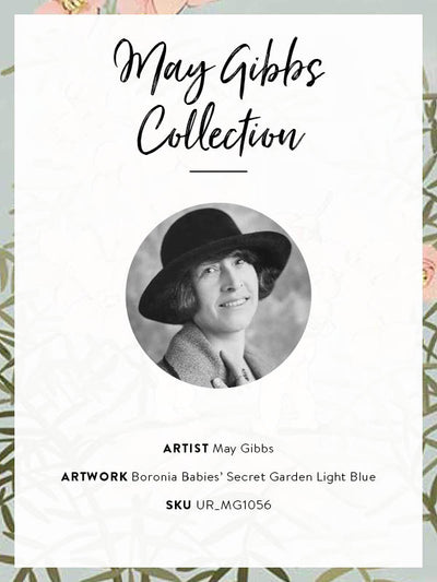 Boronia Babies’ Secret Garden Light Blue Unframed Art Print