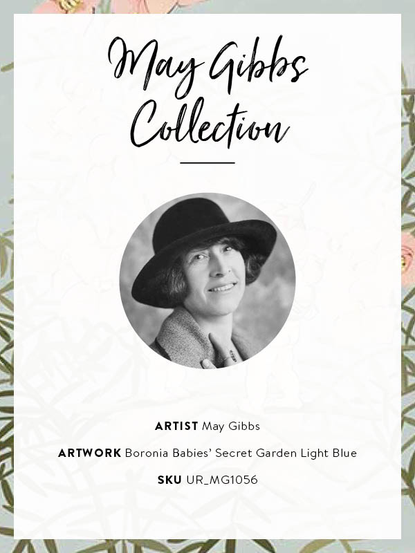 Boronia Babies’ Secret Garden Light Blue Unframed Art Print