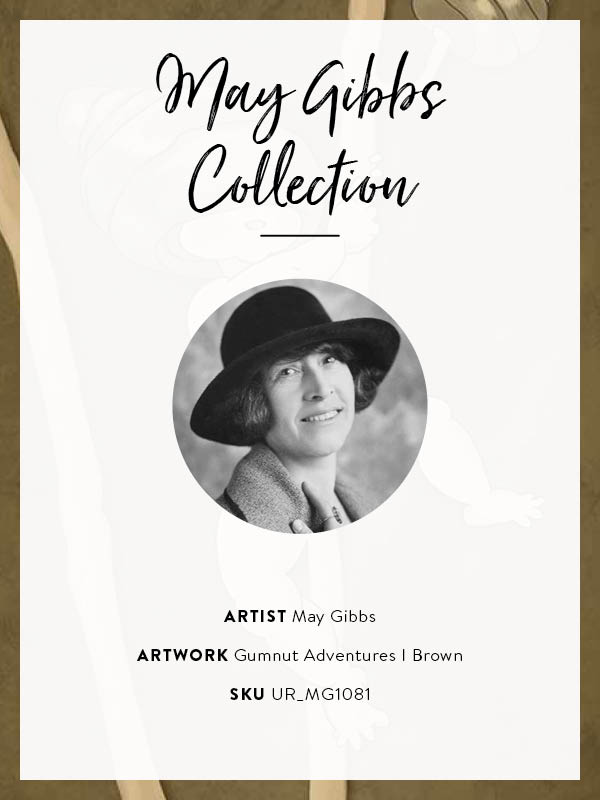 Gumnut Adventures I Brown Unframed Art Print