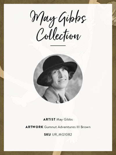 Gumnut Adventures III Brown Unframed Art Print