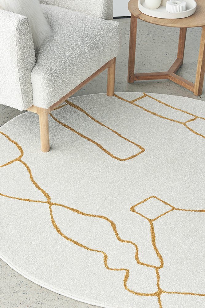 Paradise Amy Gold Round Rug