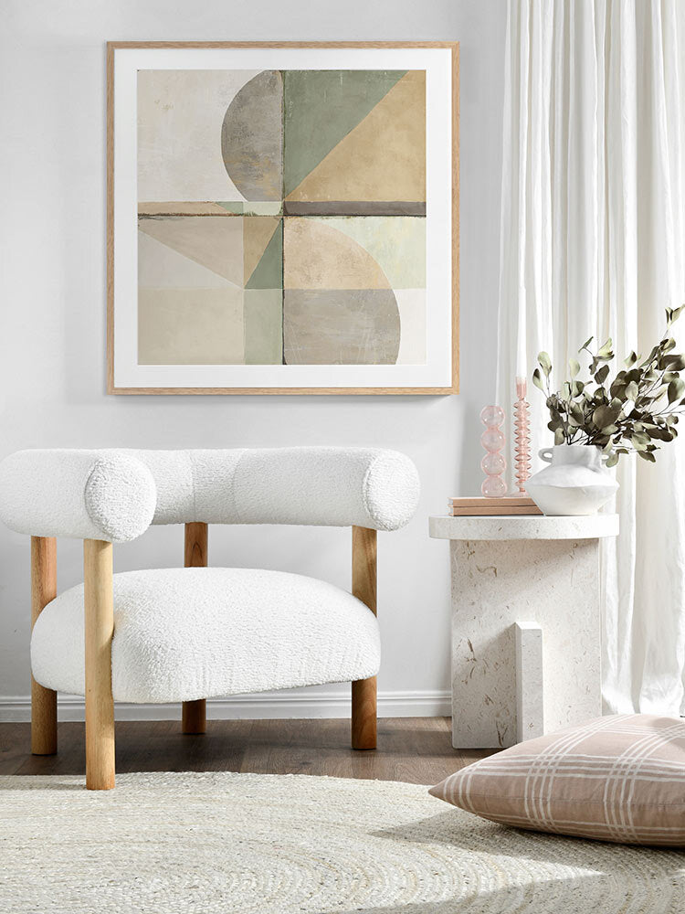 Puzzled II Framed Art Print | Lifestyle