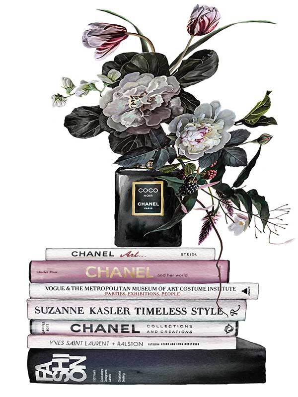 Decadent Chanel Noir Canvas Art Print