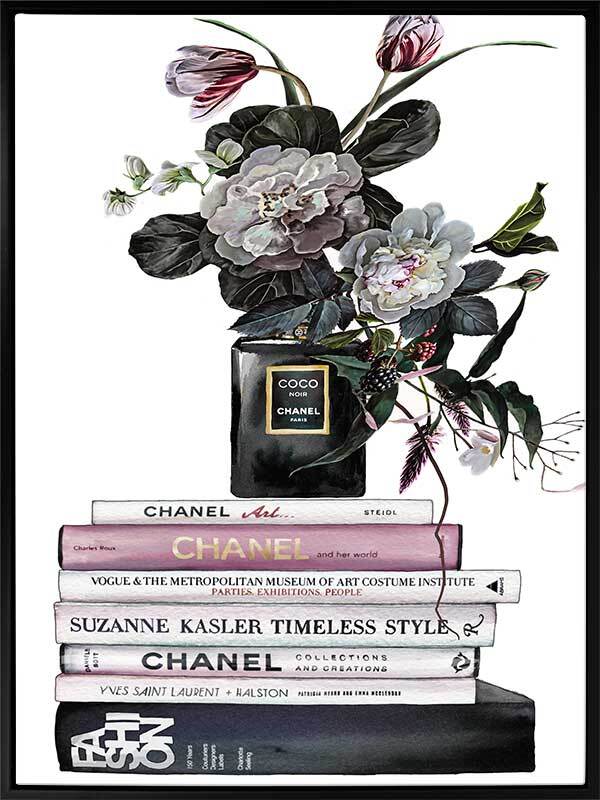 Decadent Chanel Noir Canvas Art Print