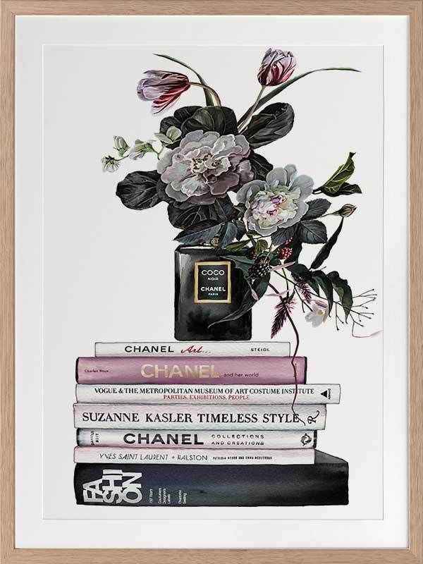 Decadent Chanel Noir Framed Art Print