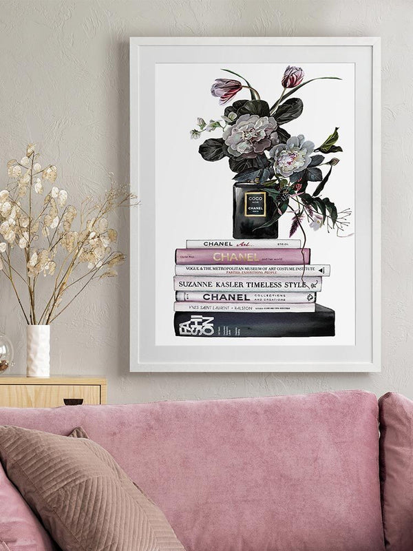Decadent Chanel Noir Framed Art Print | Lifestyle