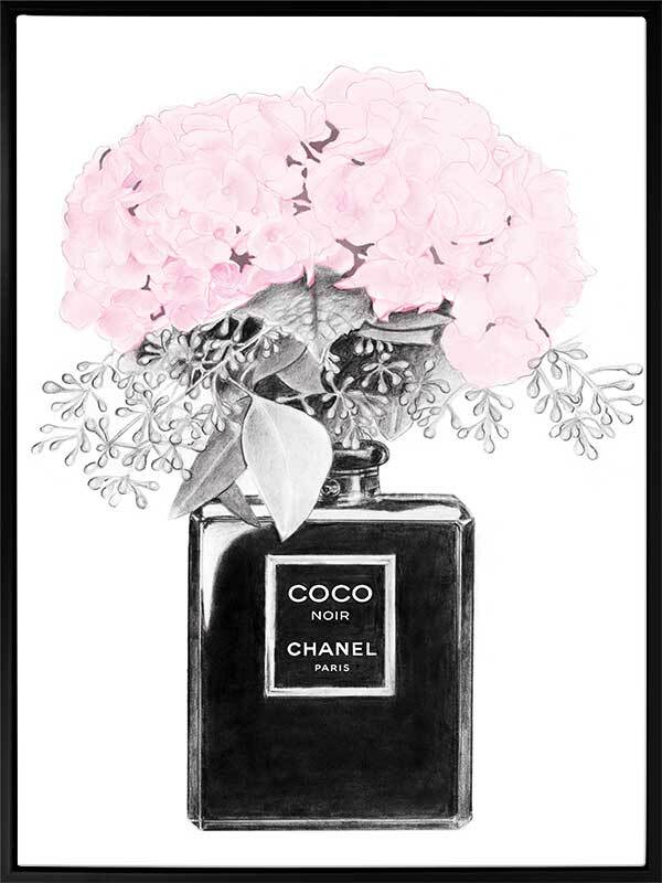 Chanel Noir Buy Fashion Themed Canvas Art by Patricia Mendes for