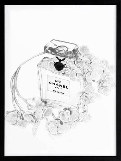 Chanel Bottle Framed Art Print