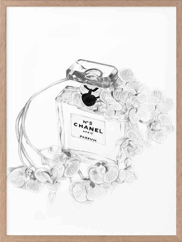 Chanel Bottle Framed Art Print