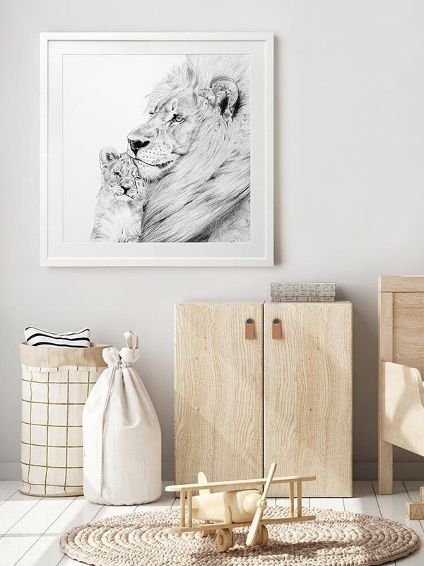 Lion Framed Art Print | Lifestyle