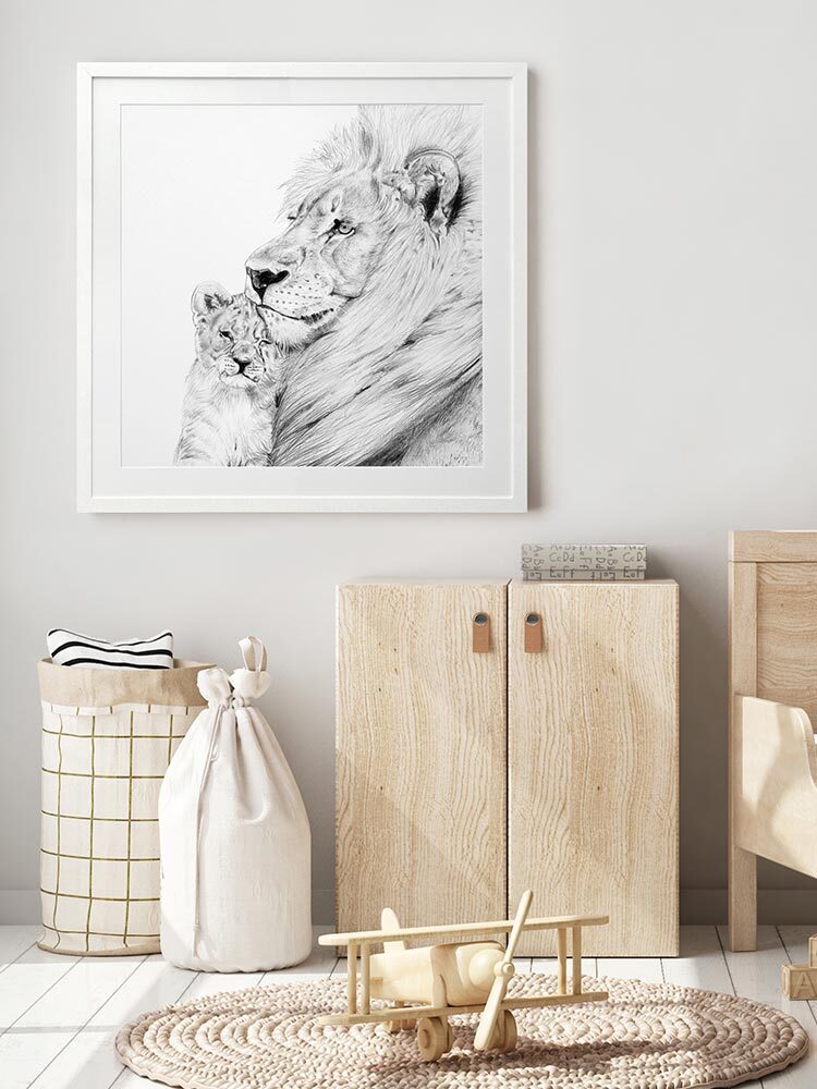 Lion Framed Art Print | Lifestyle