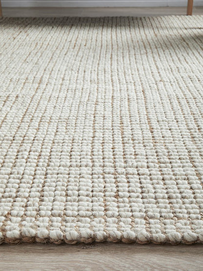 Arabella Natural Handmade Wool-Jute Blend Rug