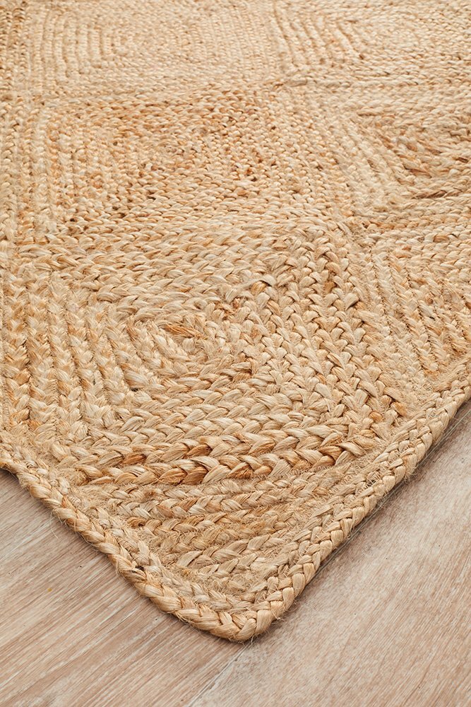 Atrium Hatch Natural Flat Weave Jute Rug