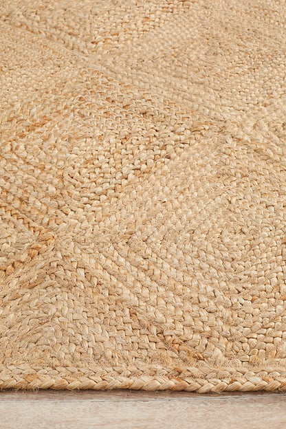 Atrium Hatch Natural Flat Weave Jute Rug