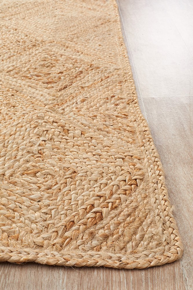 Atrium Hatch Natural Flat Weave Jute Rug