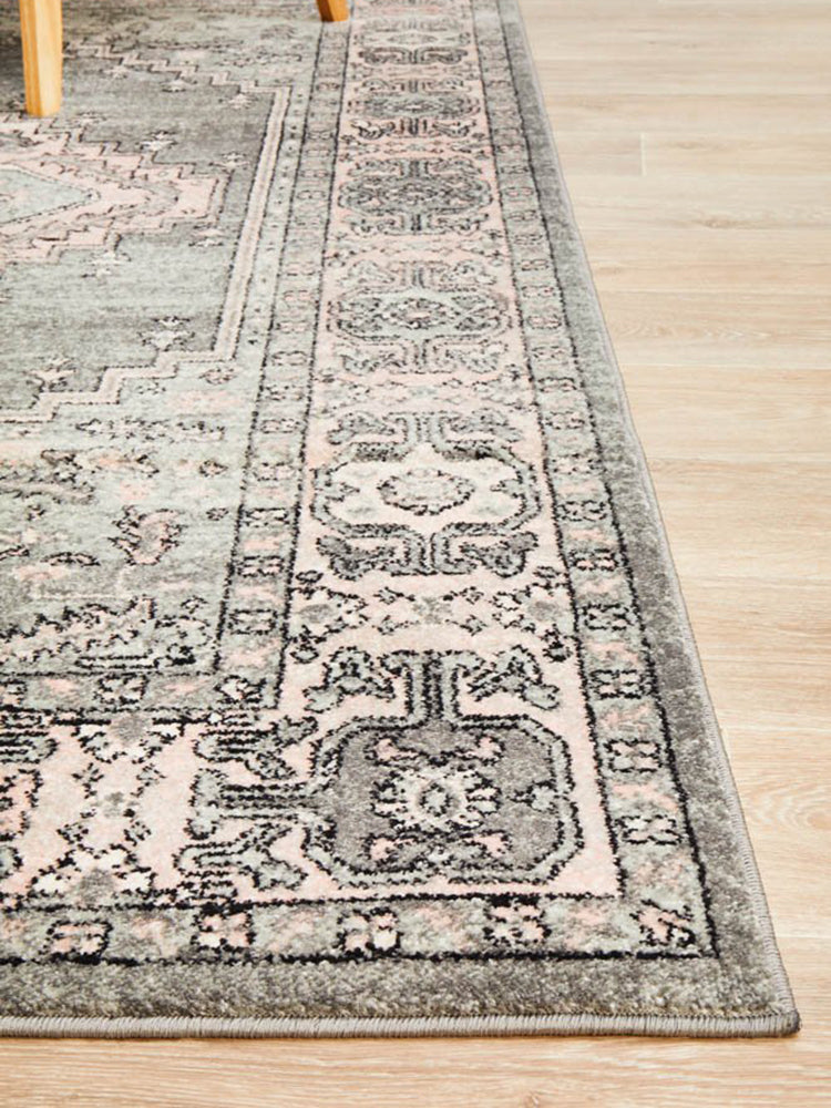 Avenue Grey Stain-Resistant Rug | Lifestyle