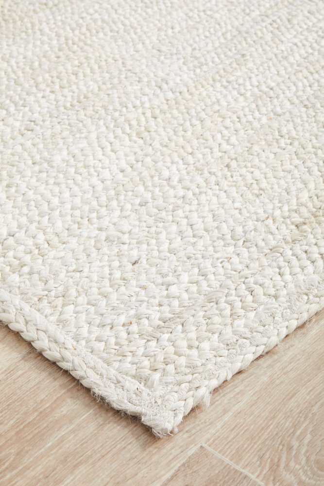 Bondi White Hand-Braided Jute Runner | Lifestyle