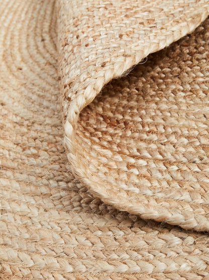 Bondi Natural Hand-Braided Jute Oval Rug