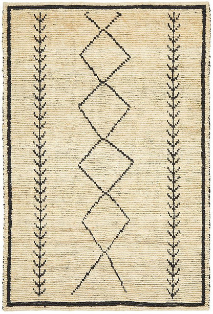 Kenya 27 Ivory Tribal Luxe Hand Woven Jute Rug